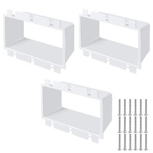 3 PCS BE3-3 Electrical Outlet Box Extenders with 18PCS Screws, 3-Gang Electrical Power Three Gang Box Extender Electric Box Extender 3 Gang Power Switch Receptacles Accessories