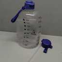 1 Gallon Water Bottle with Time Markings - Large Water Bottle Motivational Straw Clear