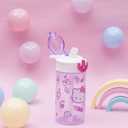 Zak Designs Sanrio Sage Kids Water Bottle For School or Travel, 16oz Durable Plastic Water Bottle With Straw, Handle, and Leak-Proof, Pop-Up Spout Cover (Hello Kitty)