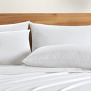 Casa Platino Full Sheets Set –100% Cotton Full Sheets with 4 Pillowcases, Lightweight Feel & Secure Fit, Crisp & Breathable Percale Weave with 15" Deep Pocket, Soft and Cozy – Pure White