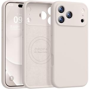 Ktele Magnetic for iPhone 17 Pro Case [Compatible with Magsafe] [Premium Silicone Satin-Smooth Touch] Slim Shockproof Anti-Scratch Microfiber Lining Case, 6.3 inch, Stone