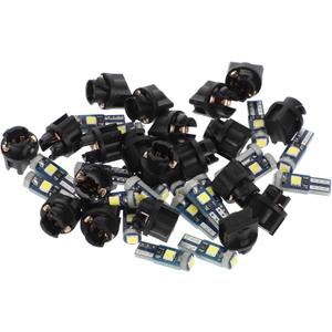 Unomor 20pcs Base Led Bulbs for Automotive Instrument Cluster Electric Wheelchair and Trailer Lighting Easy Installation High Brightness Material