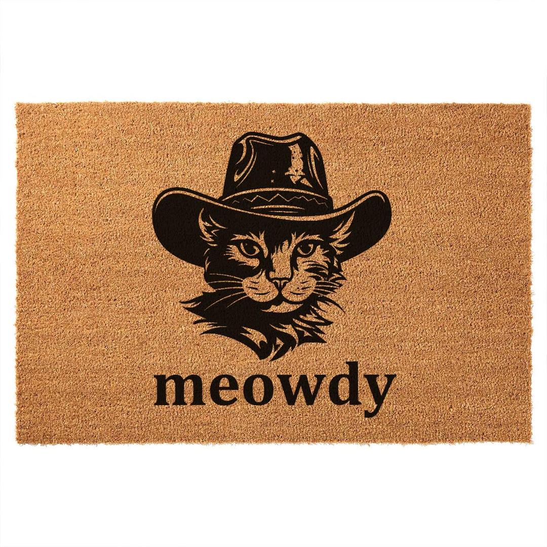 Funny Coir Doormat No Se Aceptan Visitas Sin Chisme Welcome Front Porch Decor for The Entrance Way Personalized Rugs With Heavy-Duty PVC Backing Non Slip Outdoor 23.6 x 15.7 Inch