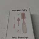 Momcozy Bottle Brush Kit, Innovative Push-Press Design for Better Cleaning - Baby Bottle Cleaner Brush for Baby Bottle, Breast Pumps, Nipples, and More - Can Generate Foam for Better Cleaning, Pink (Press Bubble Style)
