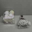 Janinka 36 Pack Christmas Poinsettia Flowers Decoration Set Include 12 Pcs Artificial Glitter Poinsettia, 24 Pcs Hanging Christmas Balls and Teardrop Ornaments for Xmas Holiday Decor(White)