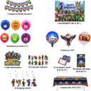 Birthday Decorations Party Supplies Party Decoration with Happy Birthday Banner, Backdrop, Hanging Swirls, Tablecloth, Cupcake Cake Toppers, Balloons,gift bags,invita card, Complete Party Supplies Set