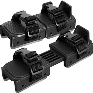 Nattork Adjustable Little Kids Ice Skates with Double Runner for Beginners Toddlers Ice Hockey Skates Strap Fastening Comfortable (Black)