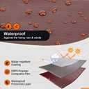 Keten Tarps Heavy Duty Waterproof 18x24 Feet, Extra Thick 16 Mil (Brown) | Tear & Fade Resistant, UV Blocking, Outdoor Tarp with Reinforced Grommets for Roof, Camping, Patio, Pool, Boat
