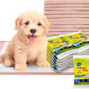 MED PRIDE Cat Pee Pads for Travel Carrier Disposable 6-Layer Ultra-Absorbent Leakproof Kitten Pads 22 X 24 in (1 Pack (5 Pads) Peach)