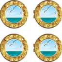 Cruise Ship Porthole Peel 'N Place 15 inch Pack of 4