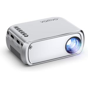Vamvo Projector Mini Portable Video Projector, Movie Projectors For Home Theater Compatible with HDMI/TYPE-C/USB/VGA/AV/Smartphone/TV Box/Laptop/ iOS/Android