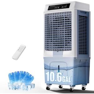 Uthfy 43" Swamp Cooler, 3900CFM Evaporative Air Cooler with 10.6 Gal Water Tank, Remote, 120 Oscillation, 3 Speeds, Portable Cooling AC Fan, Outdoor Air Conditioner for Patio Garage Commercial Use