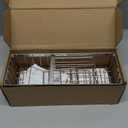 Cisily Extra Large Silver Kitchen Sink Caddy Organzier with High Brush Holder, Sponge Holder for Sink, 304 Rustproof Stainless, Kitchen Countertop Soap Dispenser Organizer For Decor and Accessories (10.62)