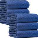 Padded Moving & Packing Blankets-Heavy Duty Pro - 80" x 72" (90lb/dz Weight) - Furniture Shipping Pads for Moving and Storage- Blue-6 Pack