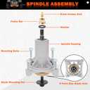 KOOTANS 187292 Spindle Assembly Fit for Husqvarna 587820301 587819701 532187281 587125401 532192870 532187281 539112057 YTH22V46 YTH24V48, Ariens 21546238 21549012 and 42" 46" 48" 54" Mower Deck