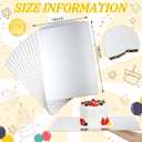 Skyygemm 12 Pack 19 x 14 Inch Greaseproof Rectangle Cake Boards Corrugated Single Wall Pad Half Sheet Board Rectangular Scalloped Rectangle Dessert Base for Cake Pizza