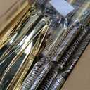 bUCLA 600 Pieces Gold Plastic Silverware - Disposable Gold Utensils - Heavyweight Plastic Cutlery set- 200 Forks, 200 Spoons, 200 Knives for Party & Thanksgiving