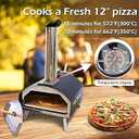 KT THERMO Wood Fired Pizza Oven, Portable Min Pizza Oven for Outdoor Cooking, Includes Pizza Grill, Pizza Peel and Pizza Stone