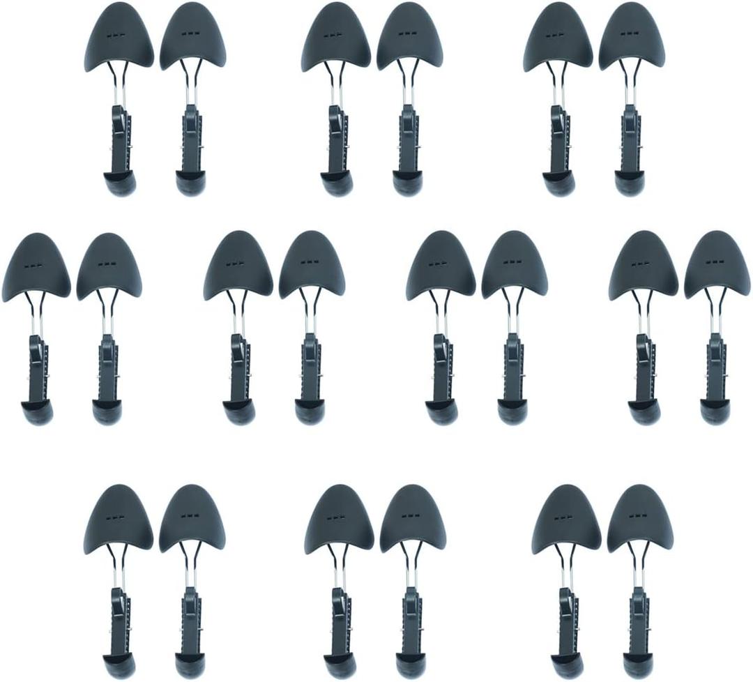 10 Pairs Plastic Shoe Trees for Men (Black)