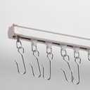15 Pack Ceiling Curtain Track Roller Hooks-Room Divider, Durable Stainless Steel Curtain Hooks with Dual Wheel,RV Divider