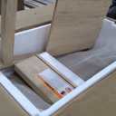 Huuger 27.6 Inch Tall Night Stands with Charger Station, USB-C Port, Fluted Nightstand Set of 2, Larger Wider Bed Side Table with 2 Deep Drawers, Open Shelf, Bedroom Living Room End Table, Natural