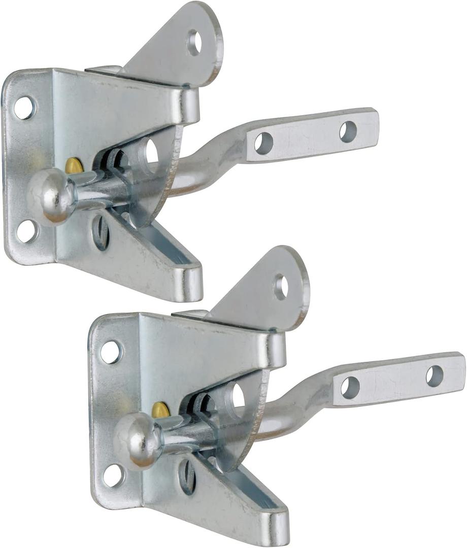 Design House 189407-GS Self-Locking Heavy Duty Gate Latch 2-Pack Galvanized Steel