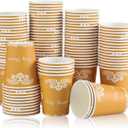 100 Pcs Mexican Baby Shower Party Favor Cups Terracotta Flower Disposable Paper Cups Cinco De Mayo Decoration for Cielito Lindo Themed Birthday Wedding Tableware Party Supplies