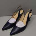 Rilista Women's Slingback Kitten Heels Closed Pointed Toe Wedding Party Dress Pumps Shoes Size 8