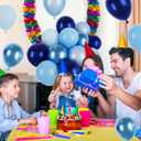 5 x 60Pcs St 12 Inch Dark Light Blue Balloons for Birthday Party Supplies, Latex Helium Arch Garland Kit, Boys Girls Themed Decorations, Baby Shower Favors (Blue)