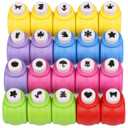 Craft Punches 20pcs, Katfort Hole Punch Shapes 20 Patterns, Craft Hole Punch Shapes, Shape Paper Punch Set for Crafts for Adults for DIY Scrapbooking Nail Art Craft Punchers Supplies