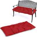 Waterproof Indoor Outdoor Garden Bench Seat Cushions,Thicken Patio Bench Soft Rocking Chairs Pad Lounger Seat for Porch Wicker Loveseat Settee (59 X 19.6 in,Red