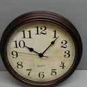 HYLANDA Wall Clock, Bronze Silent Non Ticking Classic Battery Operated Clocks, Decorative for Living Room, Bedrooms, Kitchen, Office (16 inch)