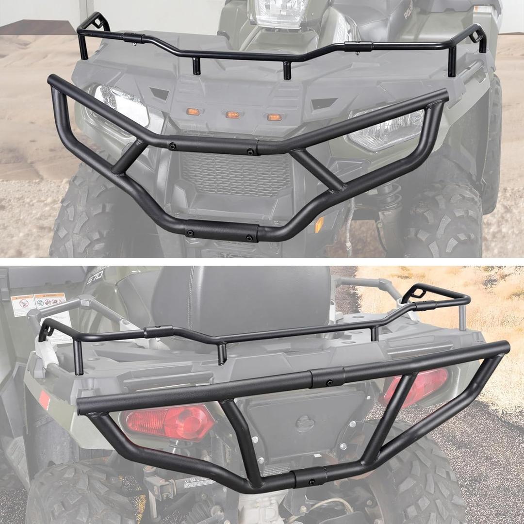 Bumper Kit & Rack Extender Front & Rear Kit for Polaris Sportsman 570 450 2014-2022, A & UTV PRO Steel Brush Guard Protector Accessories, Replace OEM # 2879716, 2879717, 2879715, 2879714, 4 Set