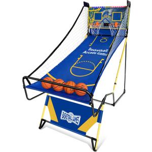 Arcade Basketball Game,Foldable Indoor Dual Basketball LED Scoring System with Sound Effects,Game Modes for Home, Rec Room.Fun for All Players, Large