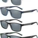 DONGDI Blue Light Blocking Reading Glasses 4 Pack Computer Readers for Women Men, Anti Glare UV Ray Filter Eyeglasses (4 PACK SUNGLASSES, 1.50)