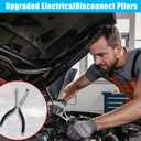 2Pcs Electrical Disconnect Pliers37960 37980 Automotive Tools Electrical Connector for Cars,Fuel Line Petrol Clip Pipe PliersDisconnect Tools for Push Tab Style Plugs (1*Red60+1*Red straight)