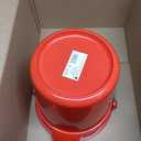 Winco Heavy-Duty Plastic Bucket/Utility Pail with Pour Spout, 10 Quarts, Red