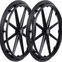 (1PR,Black) Wheelchair rear wheel replacement 24x1"wheel,Rear Wheel Assembly for 16-18-20 Inch Wheelchairs, Replacement parts (24 * 13/8(2count))