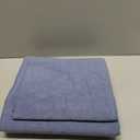 MooMee Bedding Duvet Cover Set 100% Washed Cotton Linen Like Textured Breathable Durable Soft Comfy (Heathered Blue, Queen 90"x90")