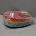 JAPCHET 20 Pack Plastic Taco Plates with Dividers, Colorful Taco Holder Plates Includes 2 Dipping Areas for 3 Tacos, Soft & Hard Taca Shell, 12.8 x 8.9 Inches