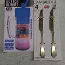 Set of 2, Hy-Impact Better Blender 16 Oz Cordless USB Rechargeable Turbo Power And 4 Champagne Cambridge Steel Flatware