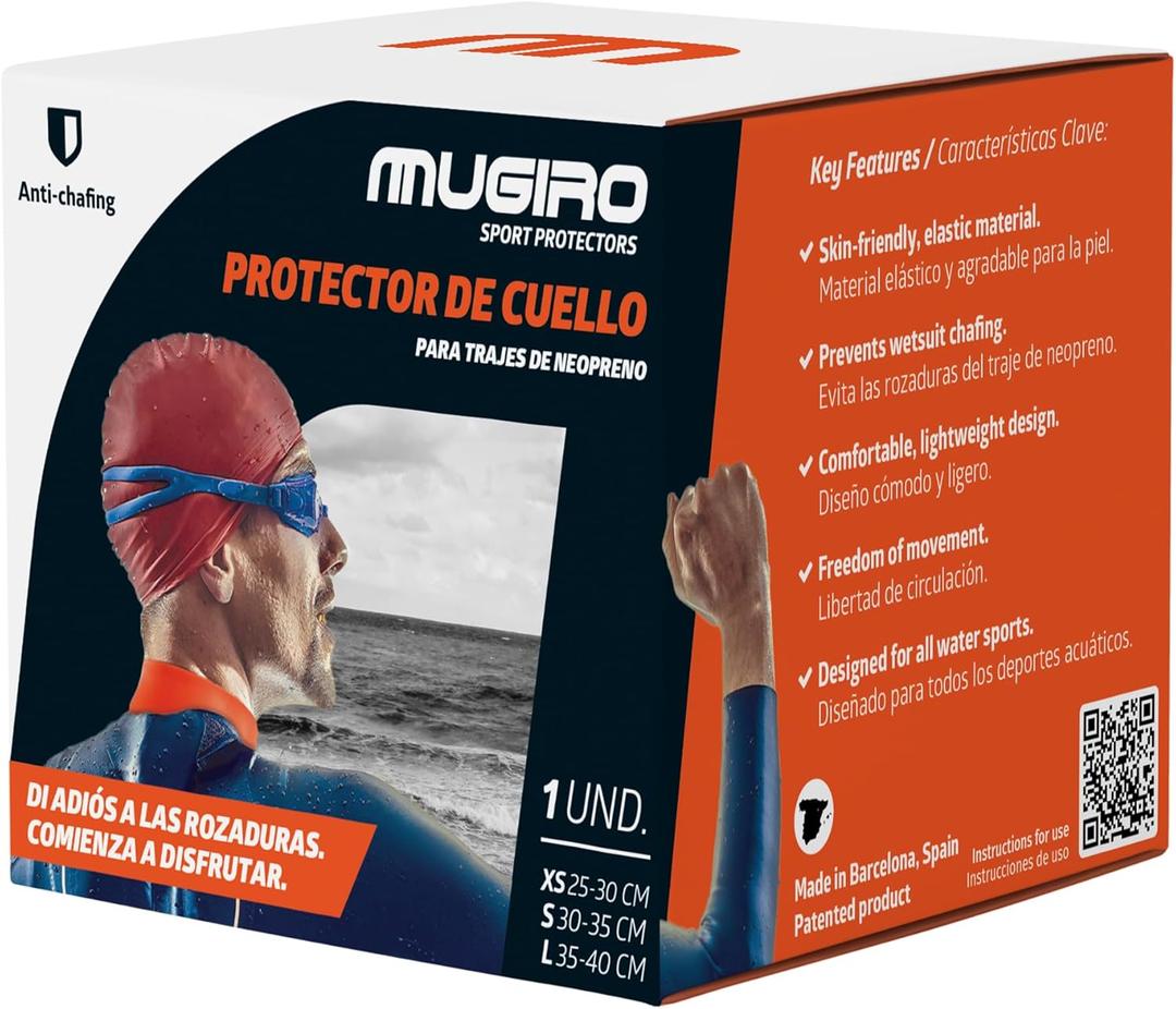 MUGIRO Wetsuit Neck Protector - Anti-Chafing Silicone Collar for Men & Women | Prevents Wetsuit Rash & Rubbing for Swimming, Triathlon, Surfing & Scuba Diving | Reusable Neoprene Suit Accessory