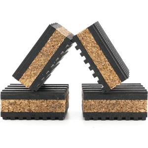 Sound Isolation Pads. Cork Pads for Turntables to Reduce Vibration & Skipping (1" Pack of 4)