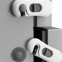 Fridge Lock, 5PCS Upgraded Child Proof Refrigerator/Fridge/Freezer/Oven/Cabinet/Drawer Door Locks for Toddlers and Kids, Durable ABS with Adhesive Backing, No Tools Need or Drill, White