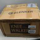 ELENKER Adjustable Steerable Knee Scooter for Foot Injuries Ankles Surgery Medical Knee Walker Crutches Alternative Black