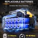 1100PSI Cordless Portable Washer with 2 Batteries, Brushless Motor, 6-in-1 Nozzle,3 Level Adjustable Handheld Washer for Car,Home,Patio, Driveway