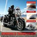Motorcycle Windshield 16" Thick Adjustable Vented Windshield With Bracket Kit, Fits Harley 1994-Later Road King FLHRC/I,FLHR/I and FLHRXS Replacement Parts and FLSTN Models (Smoked & Black Bracket)
