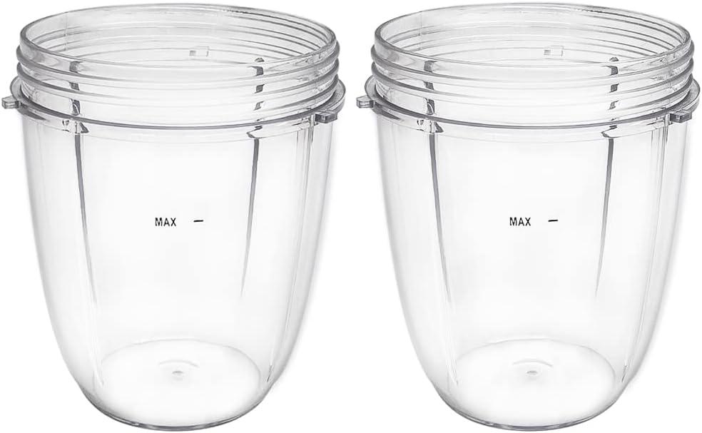 Replacement Parts cups, Compatible with NutriBullet 600W and 900W Blender (2 18oz cups)