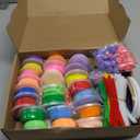 DEKWELL 24 Packs Valentines Day Cards for Kids Classroom with DIY Air Dry Clay Kit,Valentines Day Gifts for Kids School Valentine Class Exchange Presents Party Favors