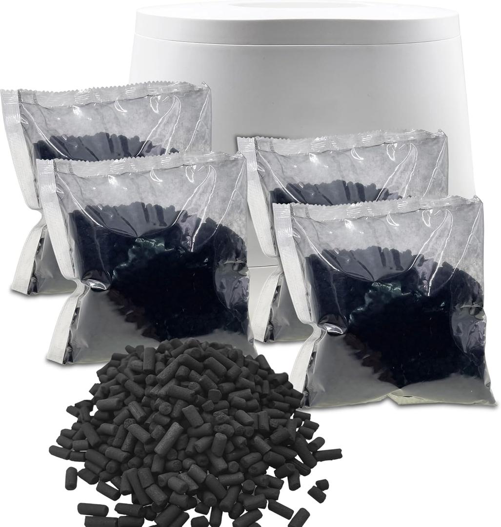 4 Pack Odor Absorbing Filter Refills for Lomi Smart Waste Kitchen Composter Top and Back Filters, Replacement Activated Charcoal Filters Compatible with Electric Countertop Compost Bin